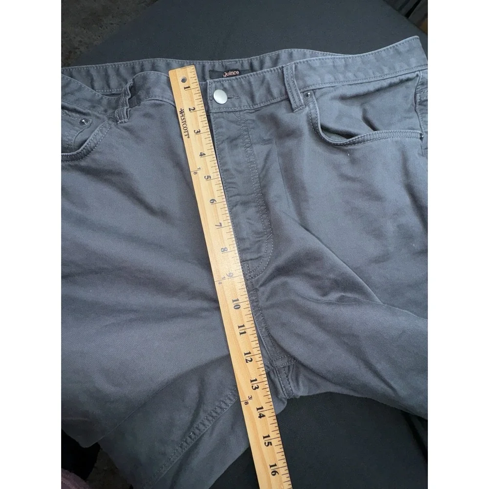 Quince Men Comfort Stretch Traveler 5-Pocket Pants Tan 40x33 Charcoal Gray